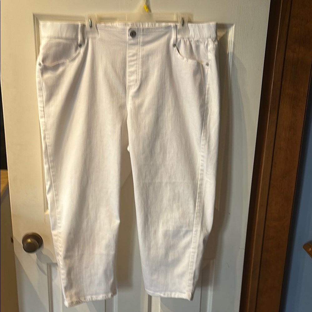 J Jill denim high rise cropped jeans size 20
